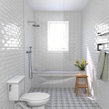 Elida Ceramica 3x12 Super White Glossy Glass Subway Wall Tile, 3-in x 12-in