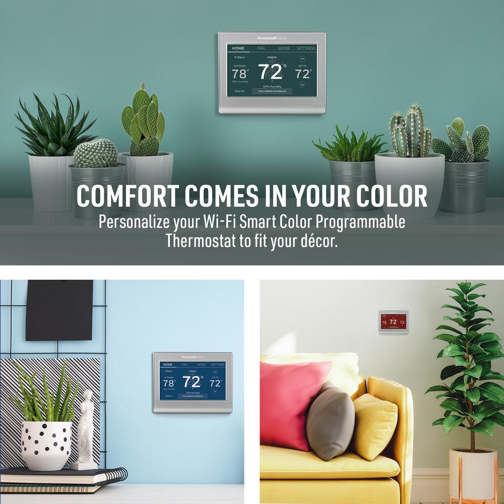 Wi-Fi Smart Color 7-Day Programmable Smart Thermostat with Color-Changing Touchscreen Display - Super Arbor