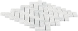 Satori Bianco Polished 11-in x 12-in Natural Marble Herringbone Mosaic Wall Tile (0.9-sq ft Sheet)