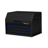 36 in. x 24 in. 4-Drawer Tool Top Chest with Power and USB Outlets in Black and Blue - Super Arbor