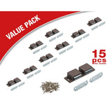 Brown Double Magnetic Door Touch Latch Value Pack (15-Pack) - Super Arbor