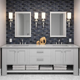 Elida Ceramica Blue 3-in x 12-in Glossy Glass Subway Wall Tile