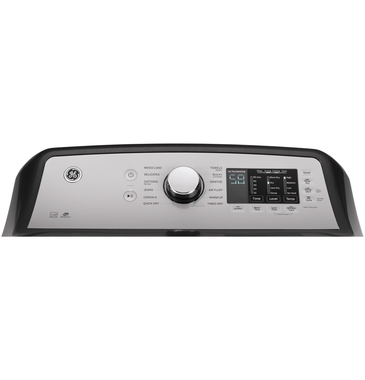 GE 7.4-cu ft Reversible Side Swing Door Gas Dryer (Diamond Gray) ENERGY STAR