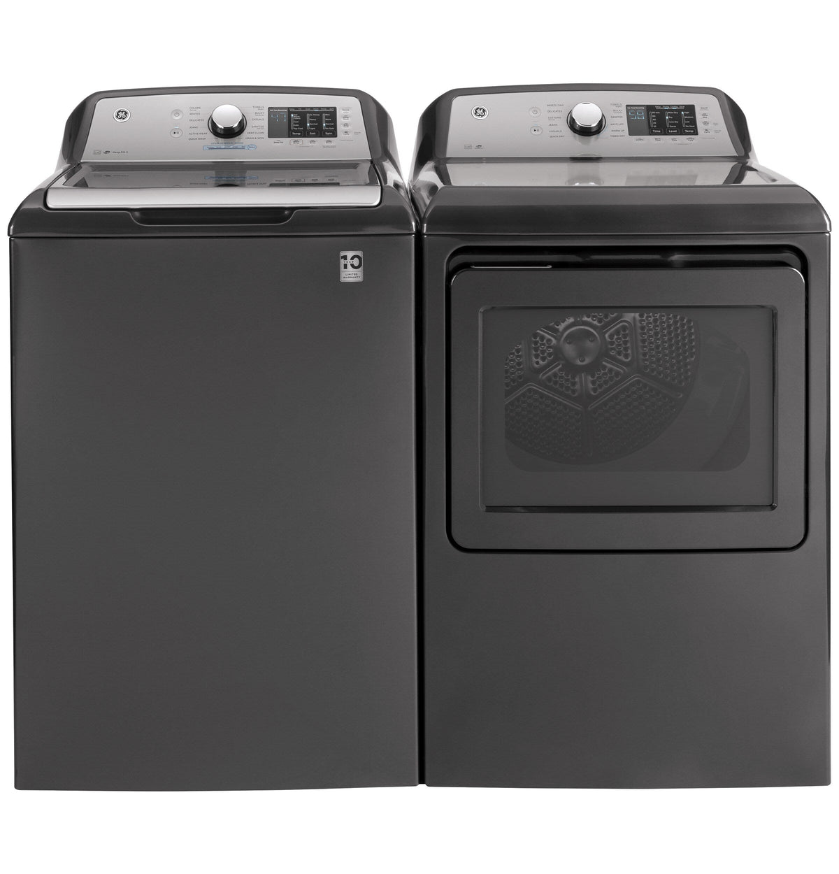 GE 7.4-cu ft Reversible Side Swing Door Gas Dryer (Diamond Gray) ENERGY STAR