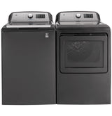 GE 7.4-cu ft Reversible Side Swing Door Gas Dryer (Diamond Gray) ENERGY STAR