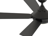 Fanimation Studio Collection AireDrop WiFi 52-in Black LED Indoor Smart Ceiling Fan with Remote (5-Blade)