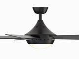 Fanimation Studio Collection AireDrop WiFi 52-in Black LED Indoor Smart Ceiling Fan with Remote (5-Blade)