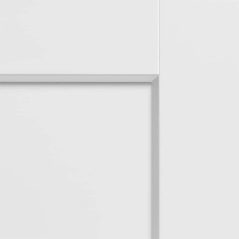 Masonite 24-in x 80-in Primed White 3-Panel Craftsman Hollow Core Molded Composite Left-Hand Inswing Single Prehung Interior Door