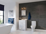 Style Selections Ellenbee 24.5-in White Single Sink Bathroom Vanity with White Cultured Marble Top
