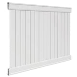 Freedom Emblem 6-ft H x 8-ft W White Privacy Vinyl Flat-top Fence Panel (Unassembled)