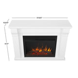 Whittier 58 in. Freestanding Electric Fireplace in Rustic White - Super Arbor