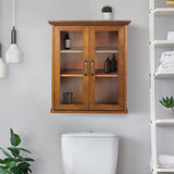 Teamson Home Avery 20.5-in x 24-in x 8.5-in Oil Oak Bathroom Wall Cabinet