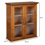 Teamson Home Avery 20.5-in x 24-in x 8.5-in Oil Oak Bathroom Wall Cabinet