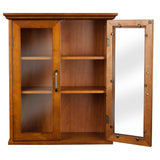Teamson Home Avery 20.5-in x 24-in x 8.5-in Oil Oak Bathroom Wall Cabinet