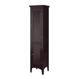 Teamson Home Glancy 15-in x 63-in x 13-in Dark Espresso Freestanding Linen Cabinet