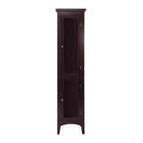 Teamson Home Glancy 15-in x 63-in x 13-in Dark Espresso Freestanding Linen Cabinet