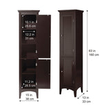 Teamson Home Glancy 15-in x 63-in x 13-in Dark Espresso Freestanding Linen Cabinet
