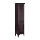 Teamson Home Glancy 15-in x 63-in x 13-in Dark Espresso Freestanding Linen Cabinet