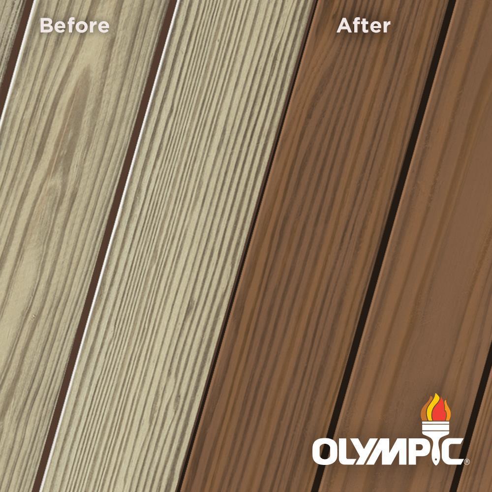 Olympic Maximum 5 gal. Clove Brown Semi-Transparent Exterior Stain and Sealant in One - Super Arbor