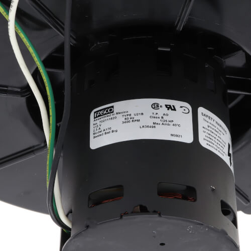 Heil Quaker (ICP) 1164280 inducer motor - label view (Product Type: Inducer Motor)
