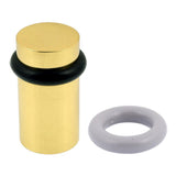 Solid Brass High Clearance "Flat" Top Floor Door Stop in Satin Nickel - Super Arbor