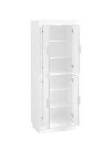 Avanity Allie/Austen 24-in x 65-in x 16-in White Wood Freestanding Corner Linen Cabinet