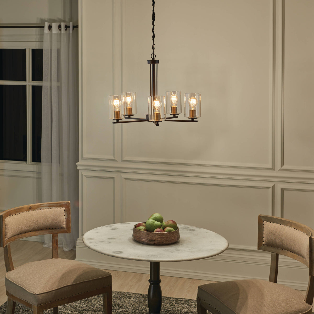 Kichler Fontella 5-Light Olde Bronze Transitional Chandelier, 24-in W x 18-in H