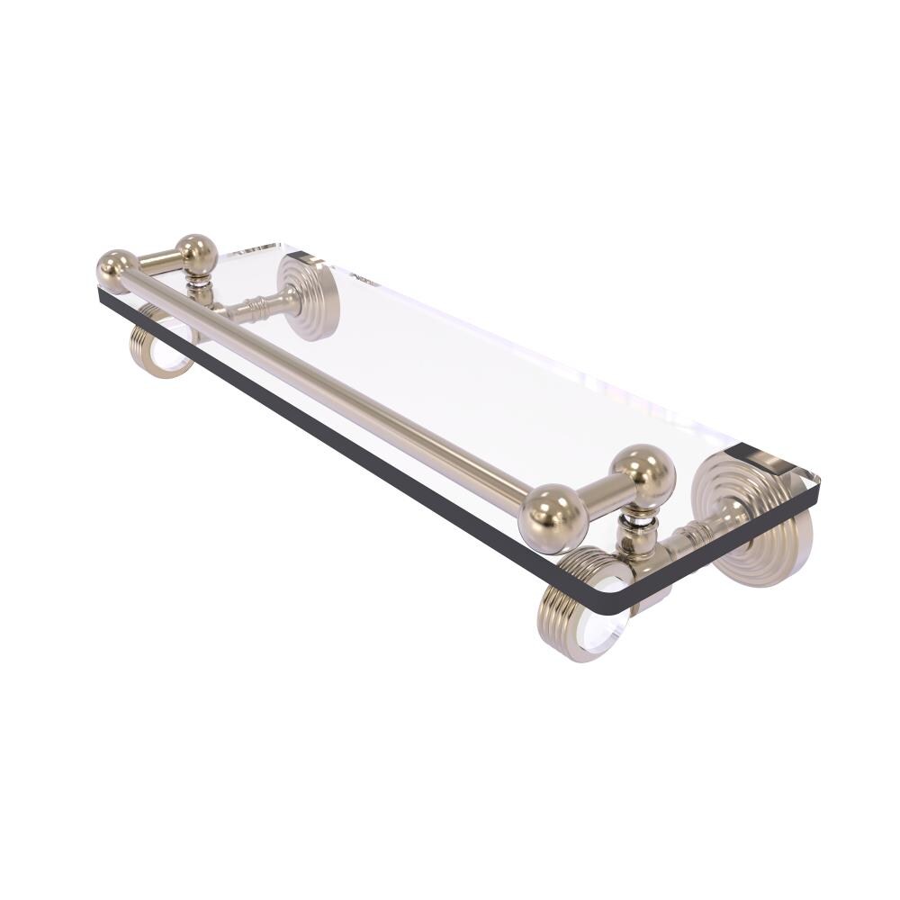 Allied Brass Pacific Grove Antique Pewter 1-Tier Brass Wall Mount Bathroom Shelf