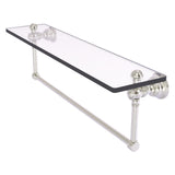 Allied Brass Carolina Satin Nickel 22-in Wall-Mount Bathroom Shelf with Integrated Towel Bar