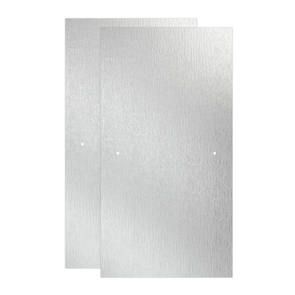 Everly 60 in. x 59-1/4 in. Mod Semi-Frameless Sliding Bathtub Door in Bronze and 1/4 in. (6mm) Rain Glass - Super Arbor