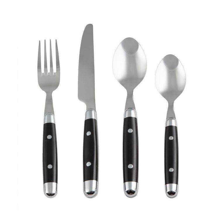 Jubilee Red 16-Piece 18/0 Stainless Steel Flatware Set (Service for 4)