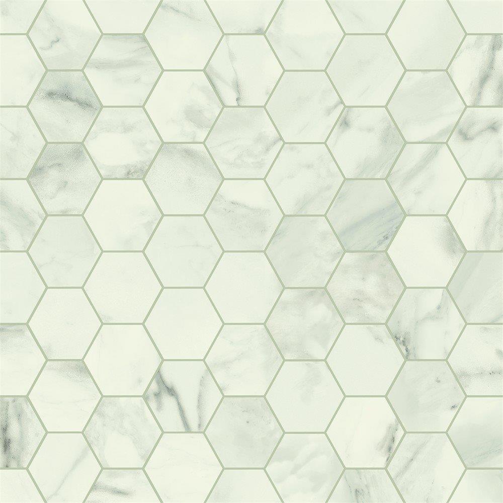 Armstrong Flooring Pickwick Landing I 12-ft W Cut-to-Length White Hexagon Stone Look Low-Gloss Finish Sheet Vinyl