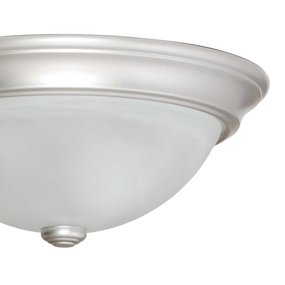 Project Source 2-Pack 13-in Satin Nickel Traditional Flush Mount Light