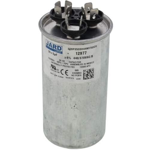 Heil Quaker (ICP) 1172094 capacitor - front view (Product Type: Capacitor; Voltage: 440v)