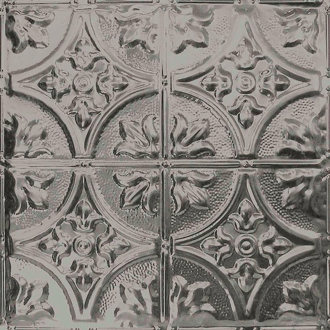 American Tin Ceilings 2-ft x 2-ft Unfinished Steel Surface-mount Ceiling Tile (5-Pack, 20-sq ft / Case)