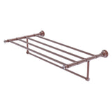 Allied Brass Carolina Crystal Collection 36-in Towel Shelf with Integrated Towel Bar in Antique Copper