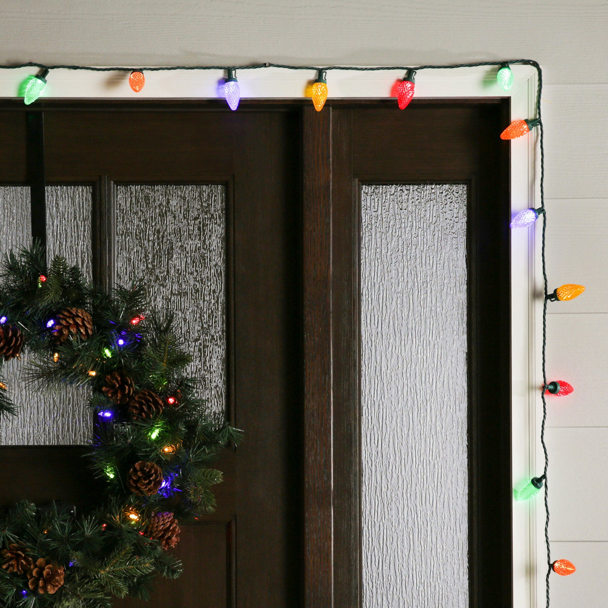 GE StayBright 75-Count 37-ft Multicolor LED Plug-In Christmas String Lights