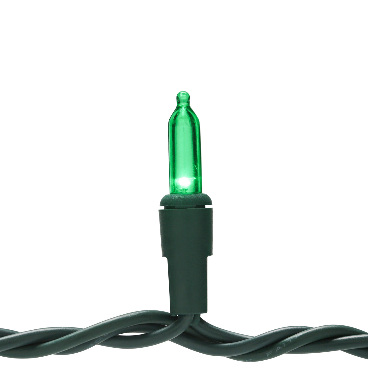 GE StayBright 100-Count 24.7-ft Green LED Plug-In Christmas String Lights