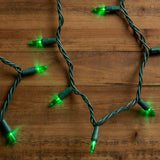 GE StayBright 100-Count 24.7-ft Green LED Plug-In Christmas String Lights