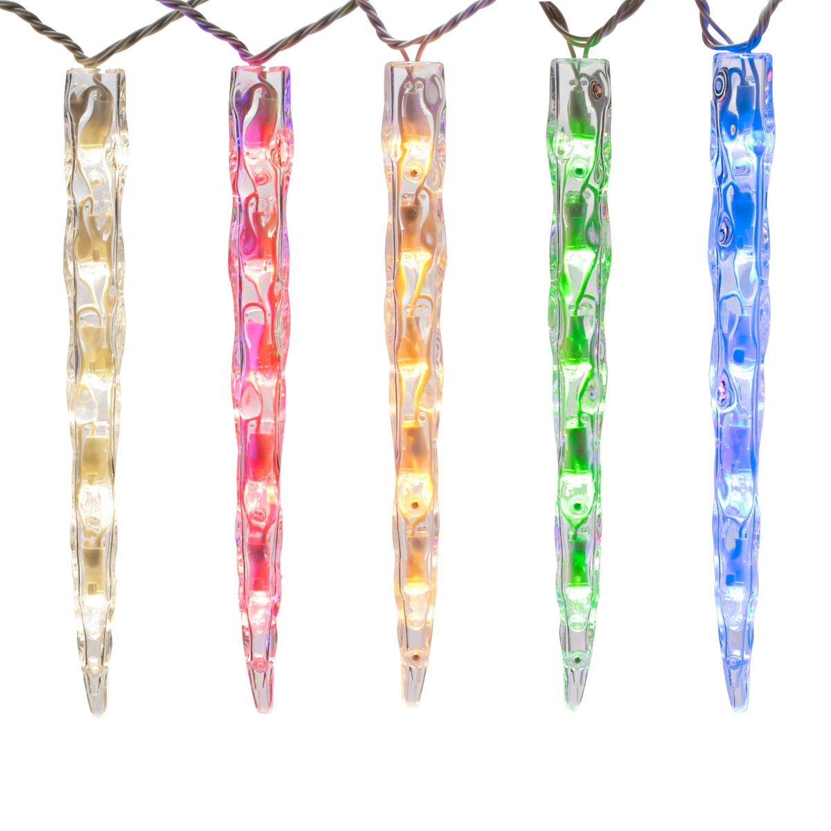 GE Color Choice 20-Count Multi-function Color-Changing Mini LED Plug-In Christmas Icicle Lights