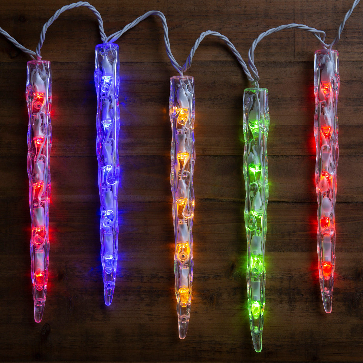 GE Color Choice 20-Count Multi-function Color-Changing Mini LED Plug-In Christmas Icicle Lights