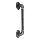 1/2 in. x 14.5 in. L Black Pipe Barn Door Handle Kit