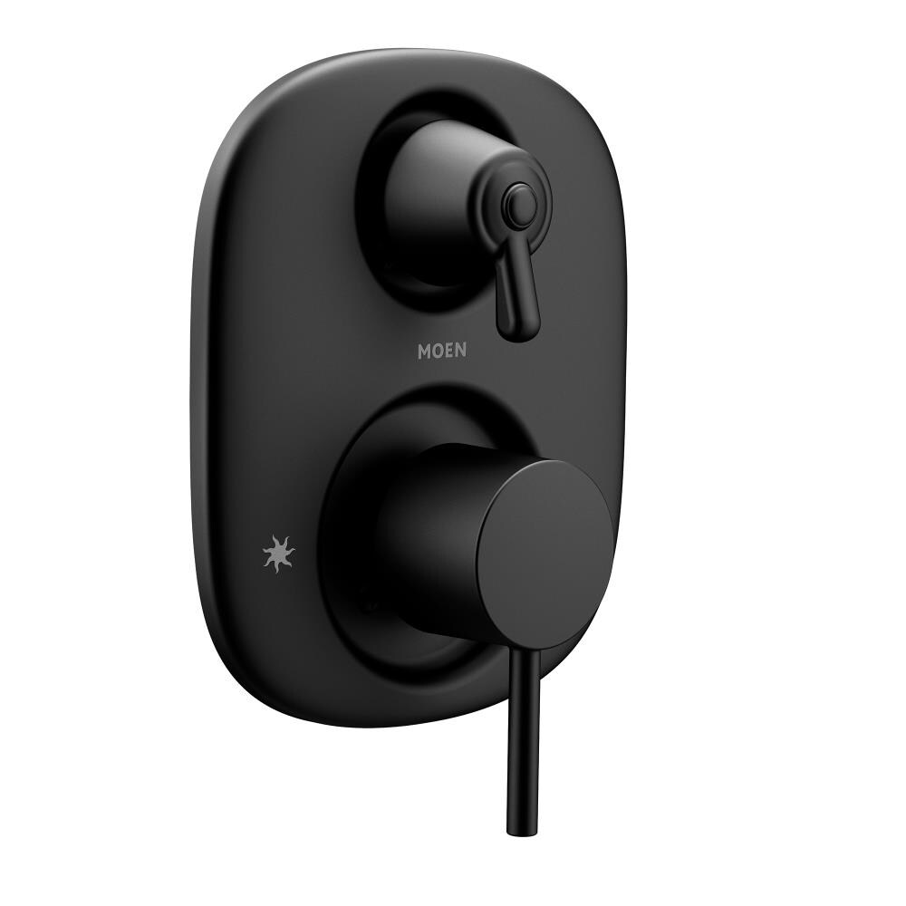 Moen Matte Black Lever Shower Handle, 2-Handle with Transfer (T3290BL)