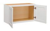 Diamond NOW Arcadia 30-in W x 18-in H x 12-in D White Wall Fully Assembled Cabinet (Recessed Panel Shaker Door Style)