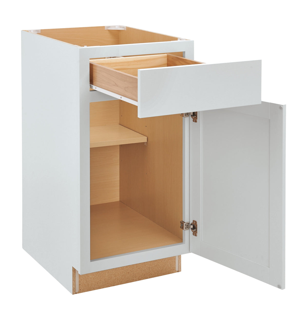 Diamond NOW Arcadia 12-in W x 35-in H x 23.75-in D White 1-Drawer Base Fully Assembled Cabinet (Recessed Panel Shaker Style)