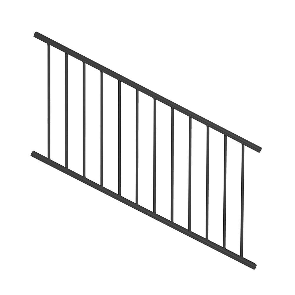 Deckorators Classic aluminum Matte Black Aluminum Deck Stair Rail Kit