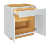 Diamond NOW Arcadia 30-in W x 35-in H x 23.75-in D White 1-Drawer Base Fully Assembled Cabinet (Recessed Panel Shaker Style)