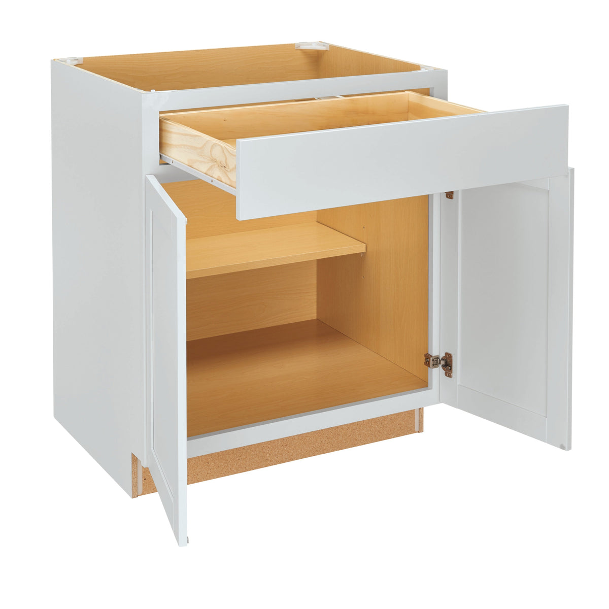 Diamond NOW Arcadia 27-in W x 35-in H x 23.75-in D White 1-Drawer Base Fully Assembled Cabinet (Recessed Panel Shaker Style)