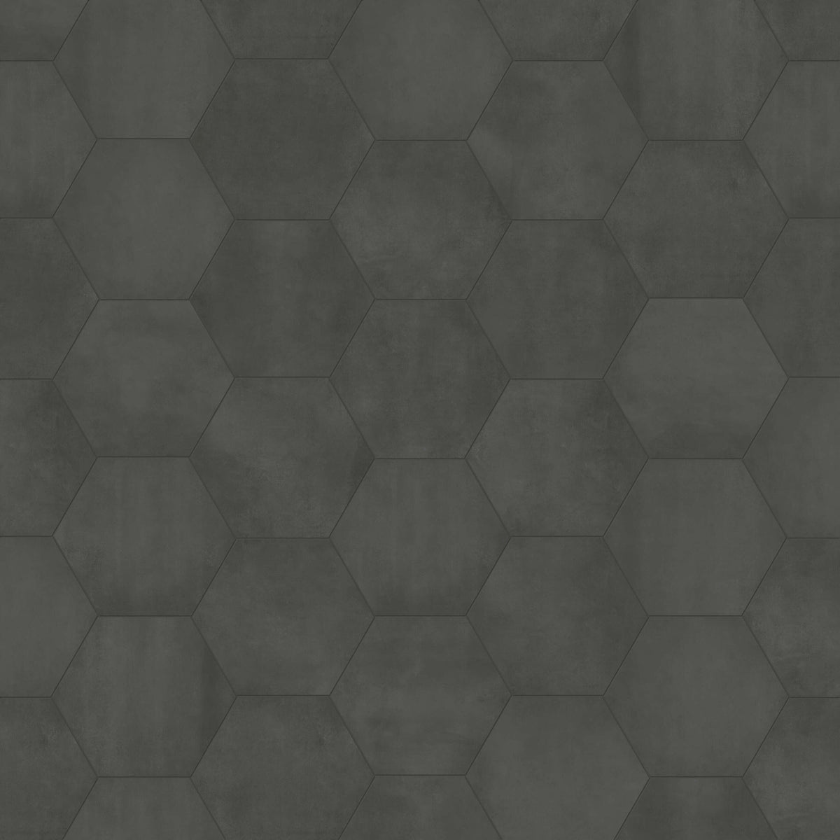 Satori Nouveau Nero 7-in x 8-in Matte Porcelain Encaustic Hexagon Floor and Wall Tile (0.28-sq. ft/ Piece)