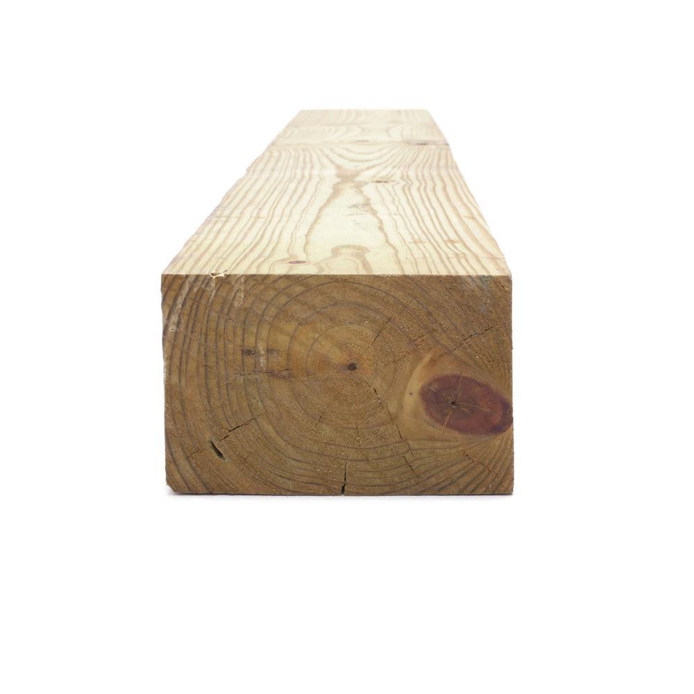4 in. x 6 in. x 8 ft. #2 Ground Contact Pressure-Treated Timber - Super Arbor
